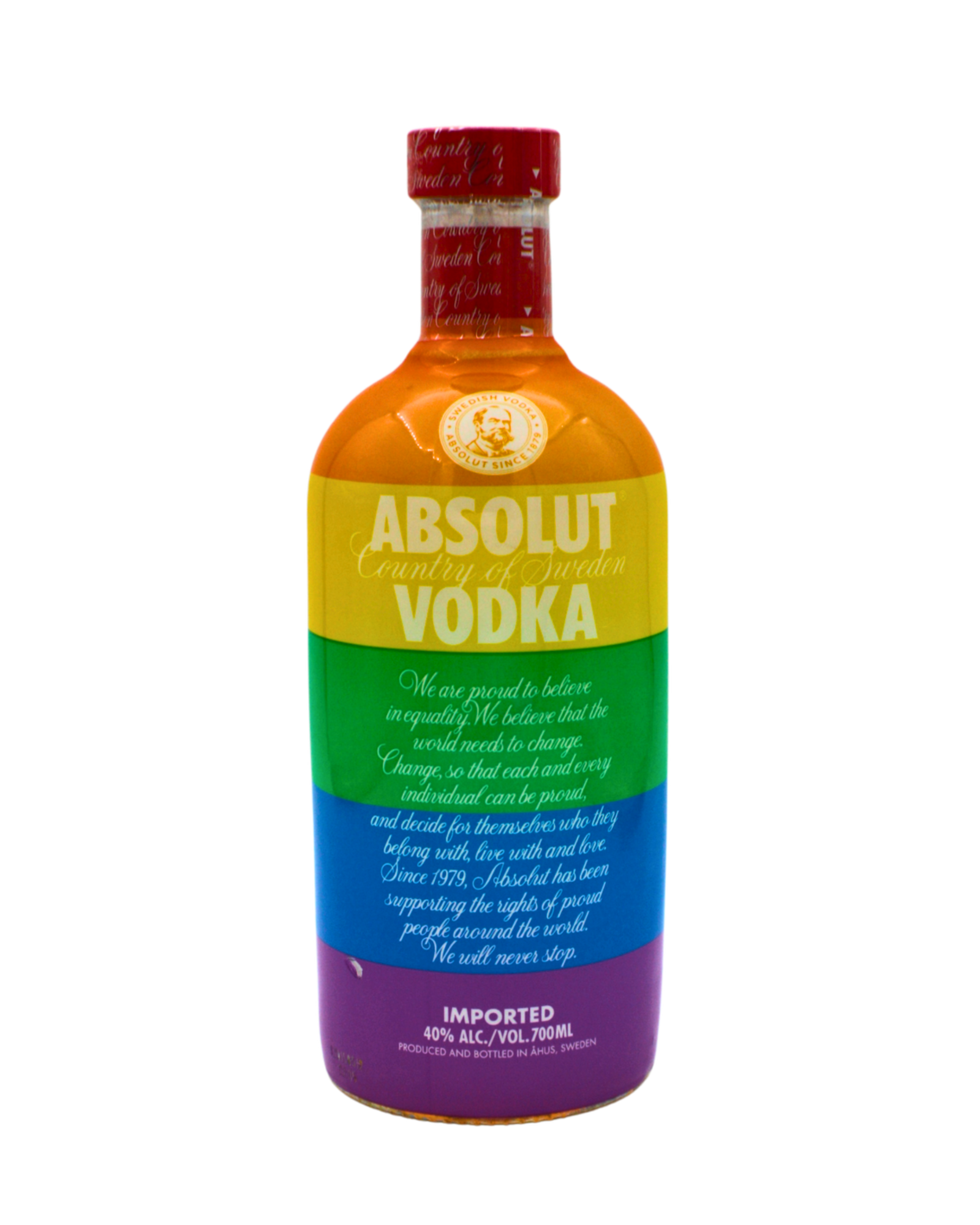 Absolut Vodka Rainbow Edition Red Cap 700 ML