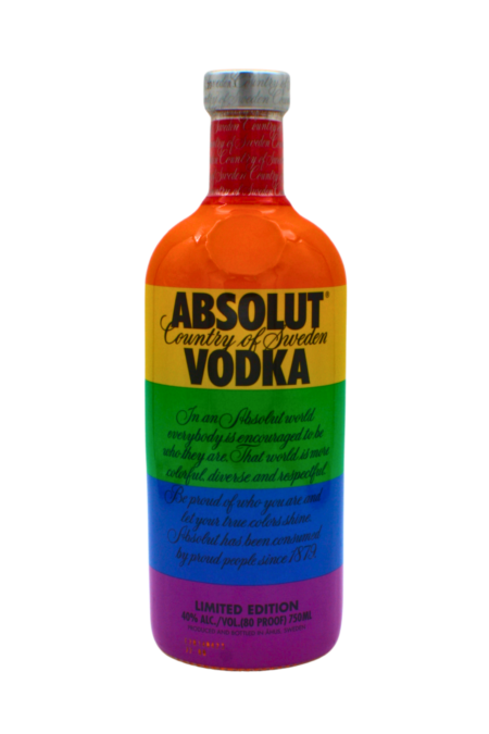 Absolut Vodka Rainbow Edition Silver Cap 750 ML