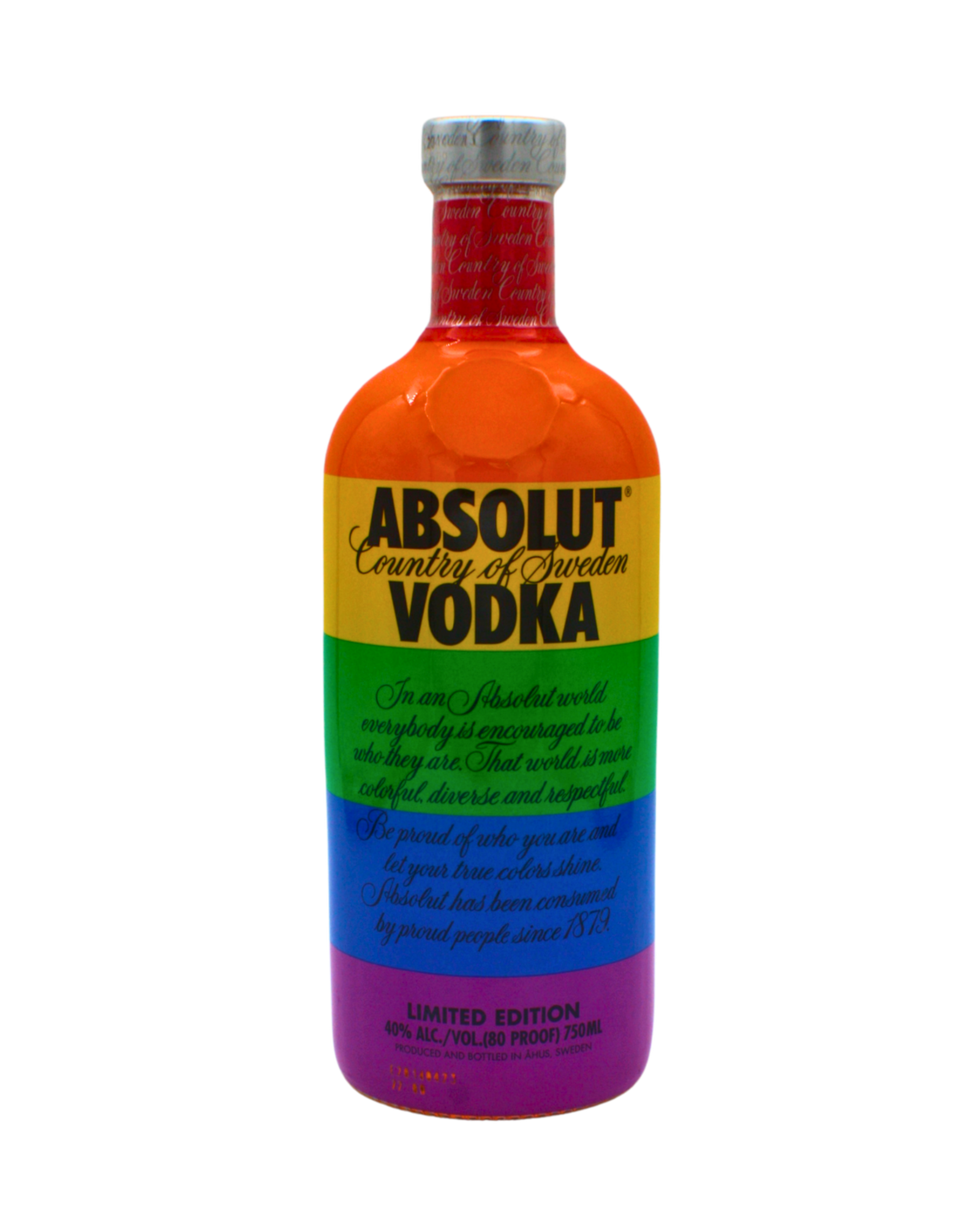 Absolut Vodka Rainbow Edition Silver Cap 750 ML