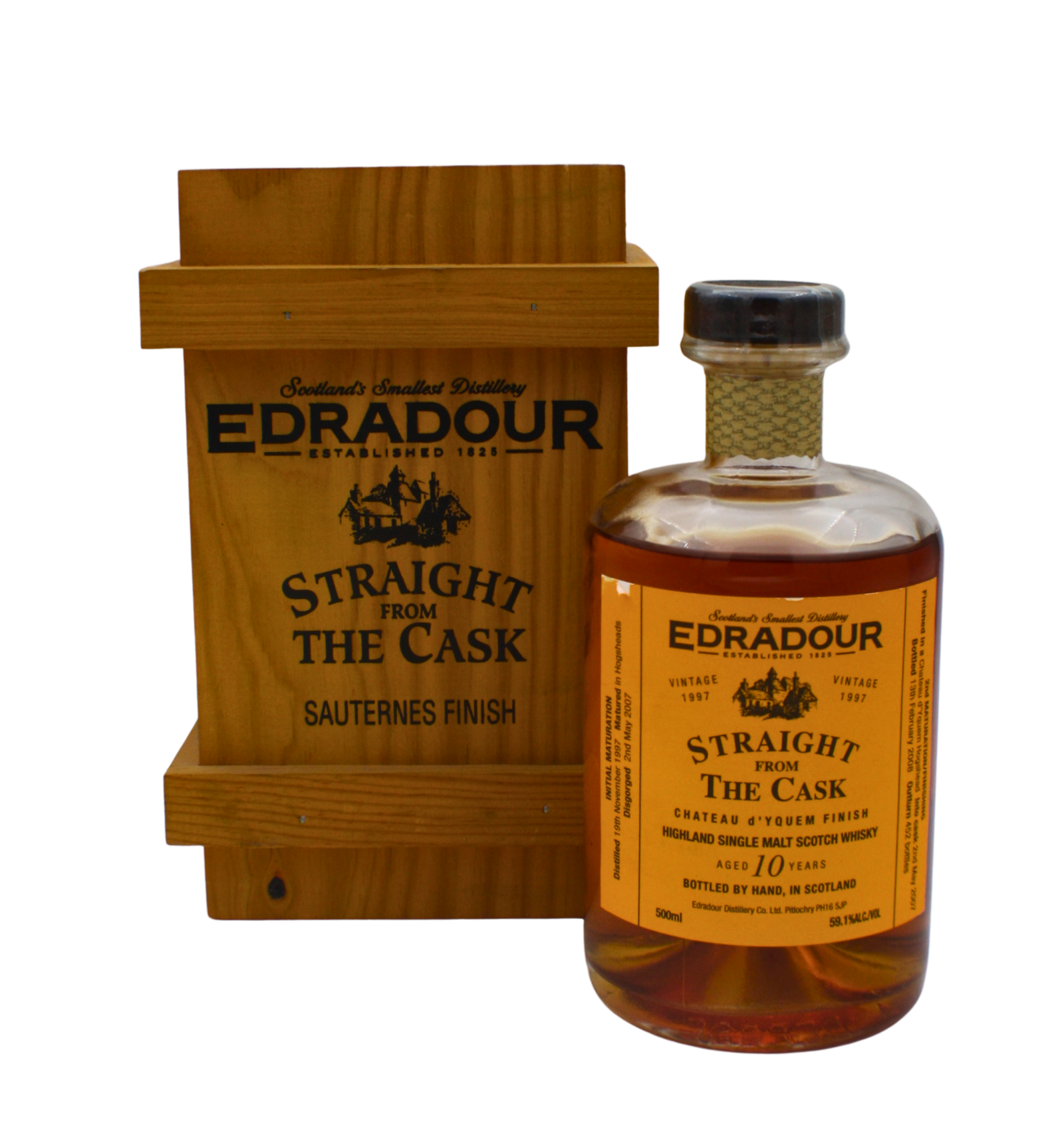 Edradour Straight From The Cask Chateau D'Yquem Finish Single Malt Scotch Whisky 500 ML