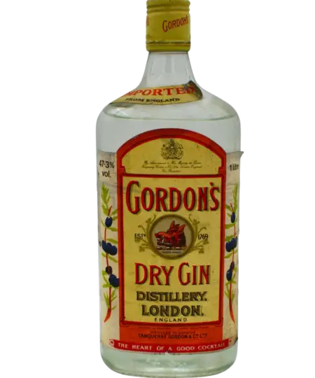 Gordons London Dry Gin Bottled 1980s 1000 ML