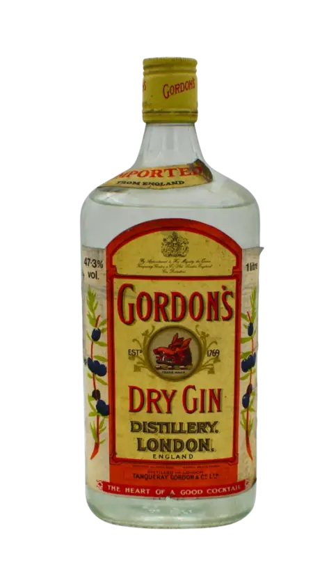 Gordons London Dry Gin Bottled 1980s 1000 ML