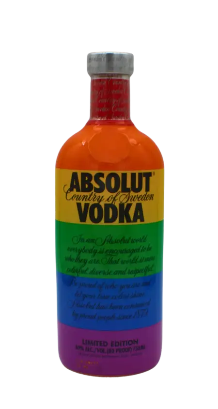 Absolut Vodka Rainbow Edition Silver Cap 750 ML