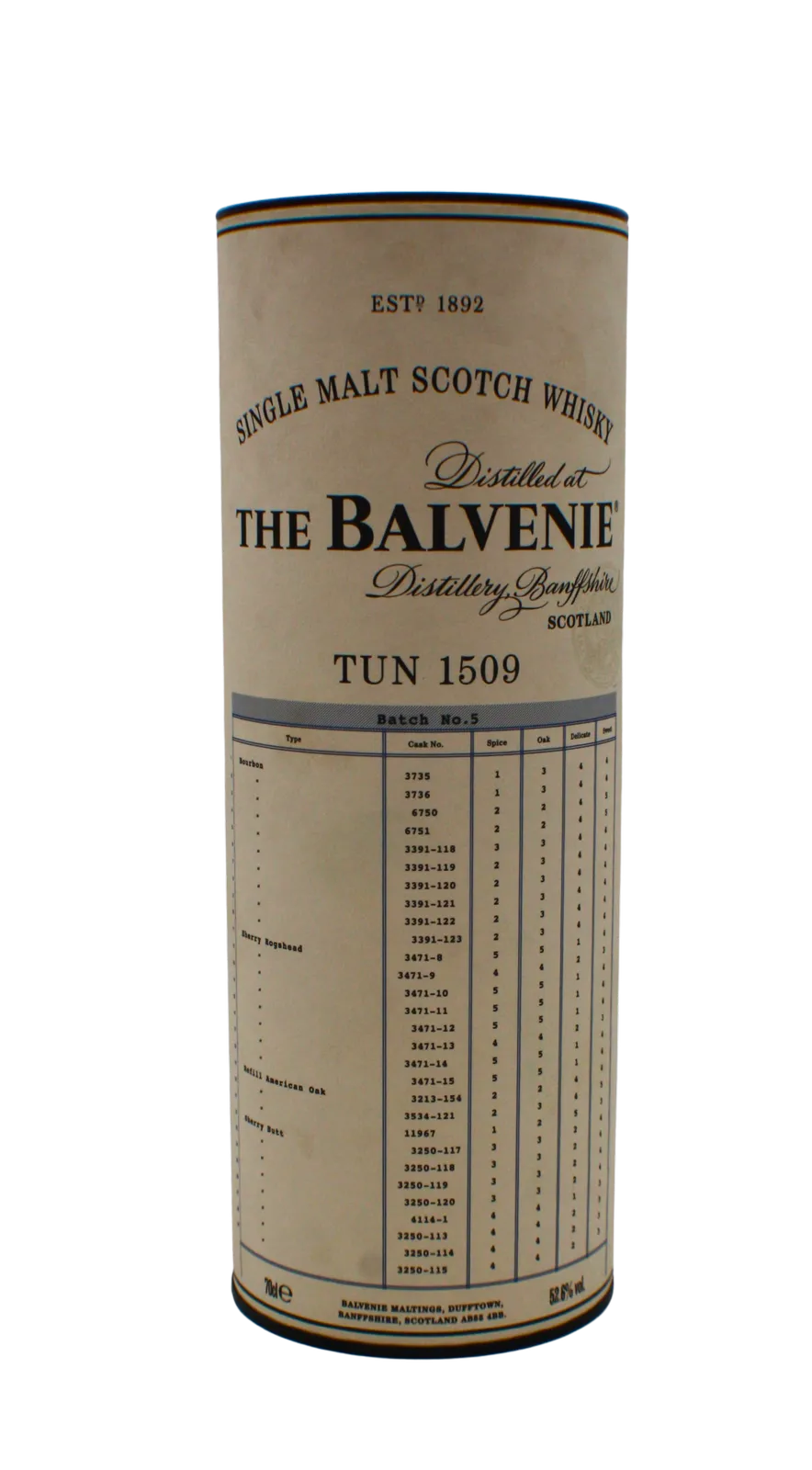 Balvenie TUN 1509 52.6% Batch 5 Single Malt Scotch Whisky 700 ML - Image 5