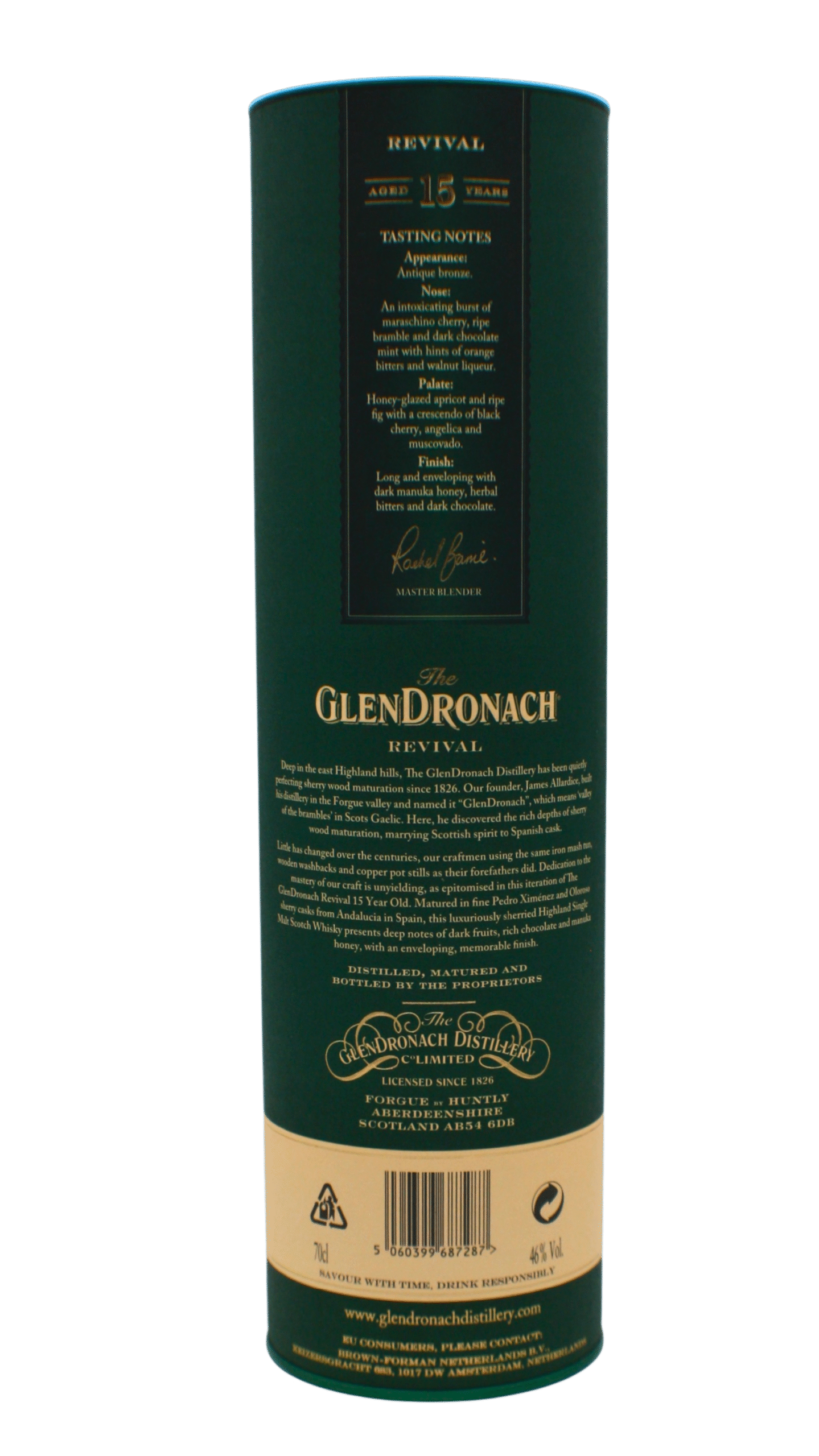 Glendronach Rachel Barrie 15 Y.O Single Malt Scotch Whisky 700 ML - Image 5