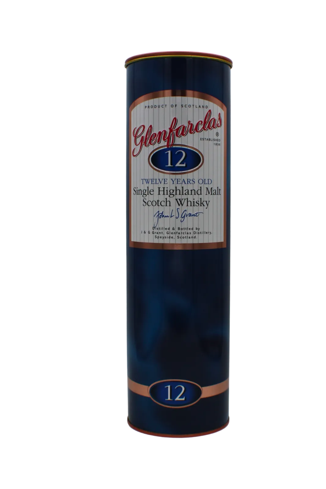 Glenfarclas 12 Y.O (Old Label Tin Box) Single Malt Scotch Whisky 1000 ML - Image 4