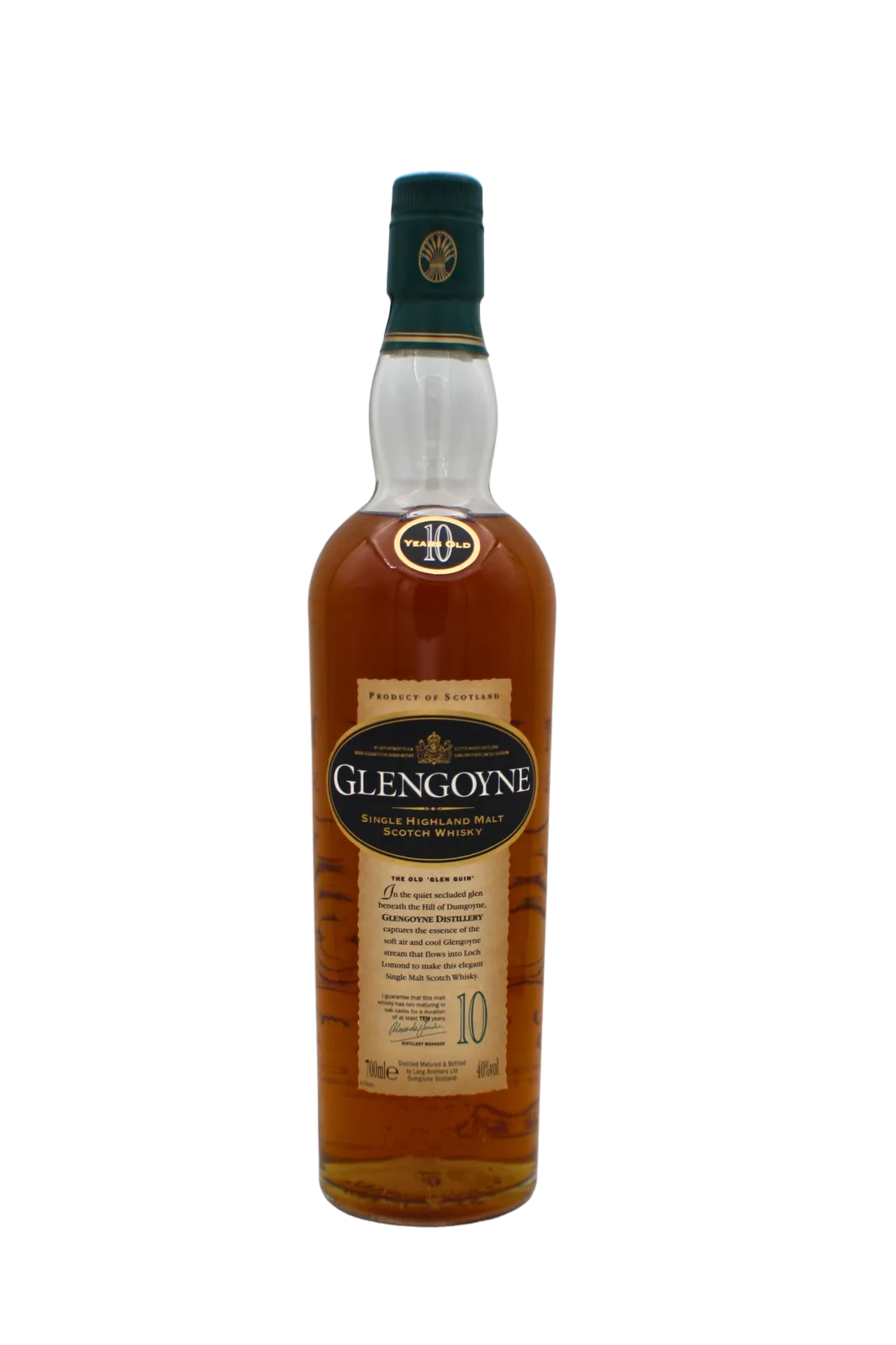 Glengoyne The Old "Glen Guin" 10 Y.O Single Malt Scotch Whisky 700 ML - Image 2