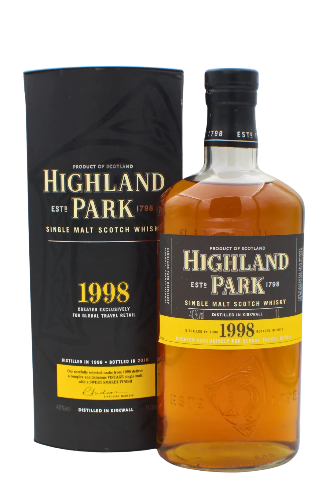 Highland Park 1998 Travel Retail 12 Y.O Single Malt Scotch Whisky 700 ML