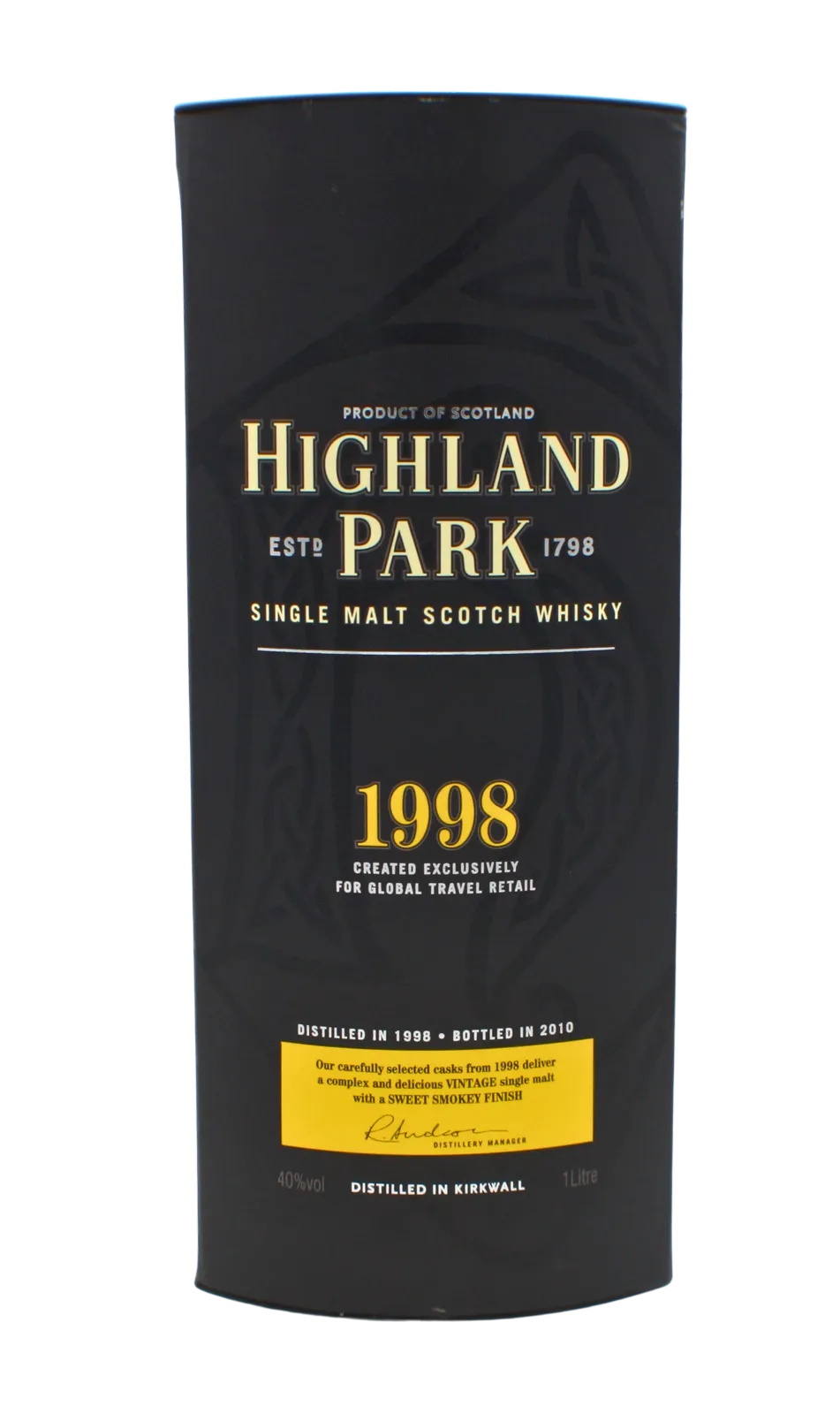 Highland Park 1998 Travel Retail 12 Y.O Single Malt Scotch Whisky 700 ML - Image 4