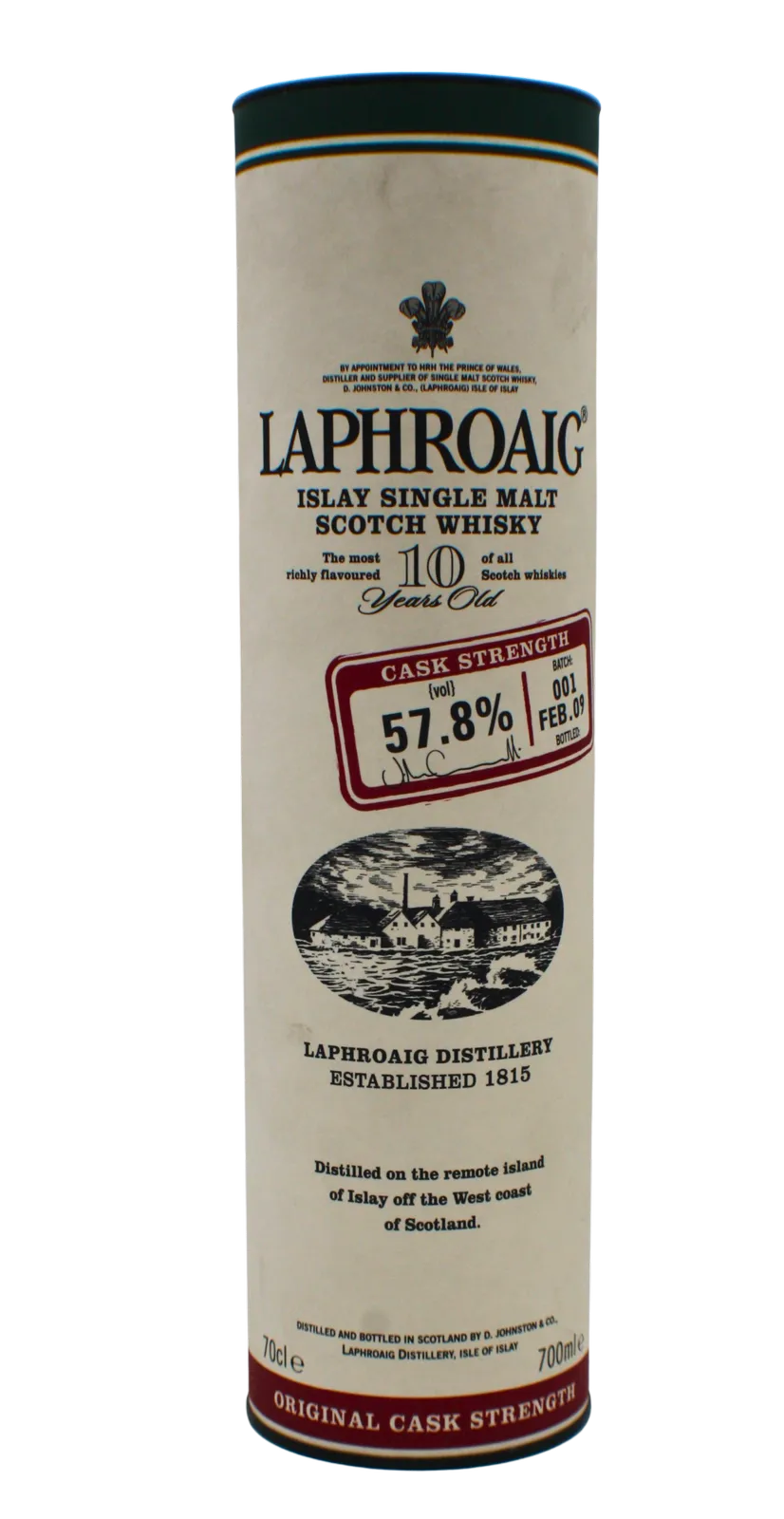 Laphroaig Cask Strength 57.8% Vol Batch 001 Single Malt Scotch Whisky 700 ML - Image 3