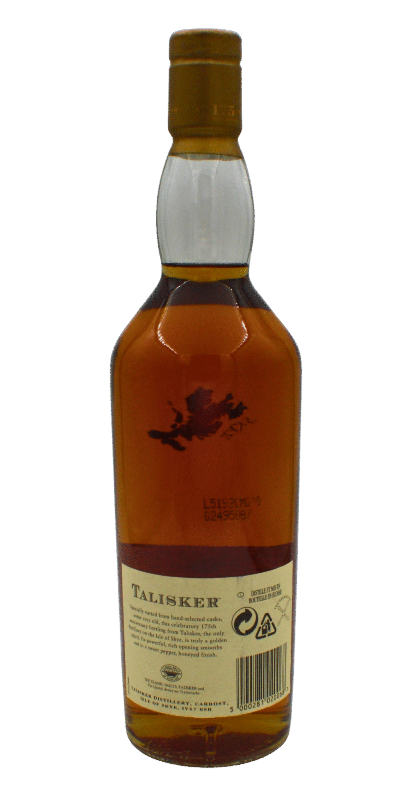 Talisker 175th Anniversary Bottled in 2005 Single Malt Scotch Whisky 700 ML - Image 3