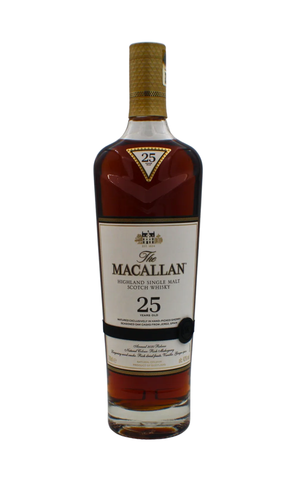 Macallan 2020 Release 25 Y.O Sherry Cask Single Malt Scotch Whisky 700 ML - Image 2