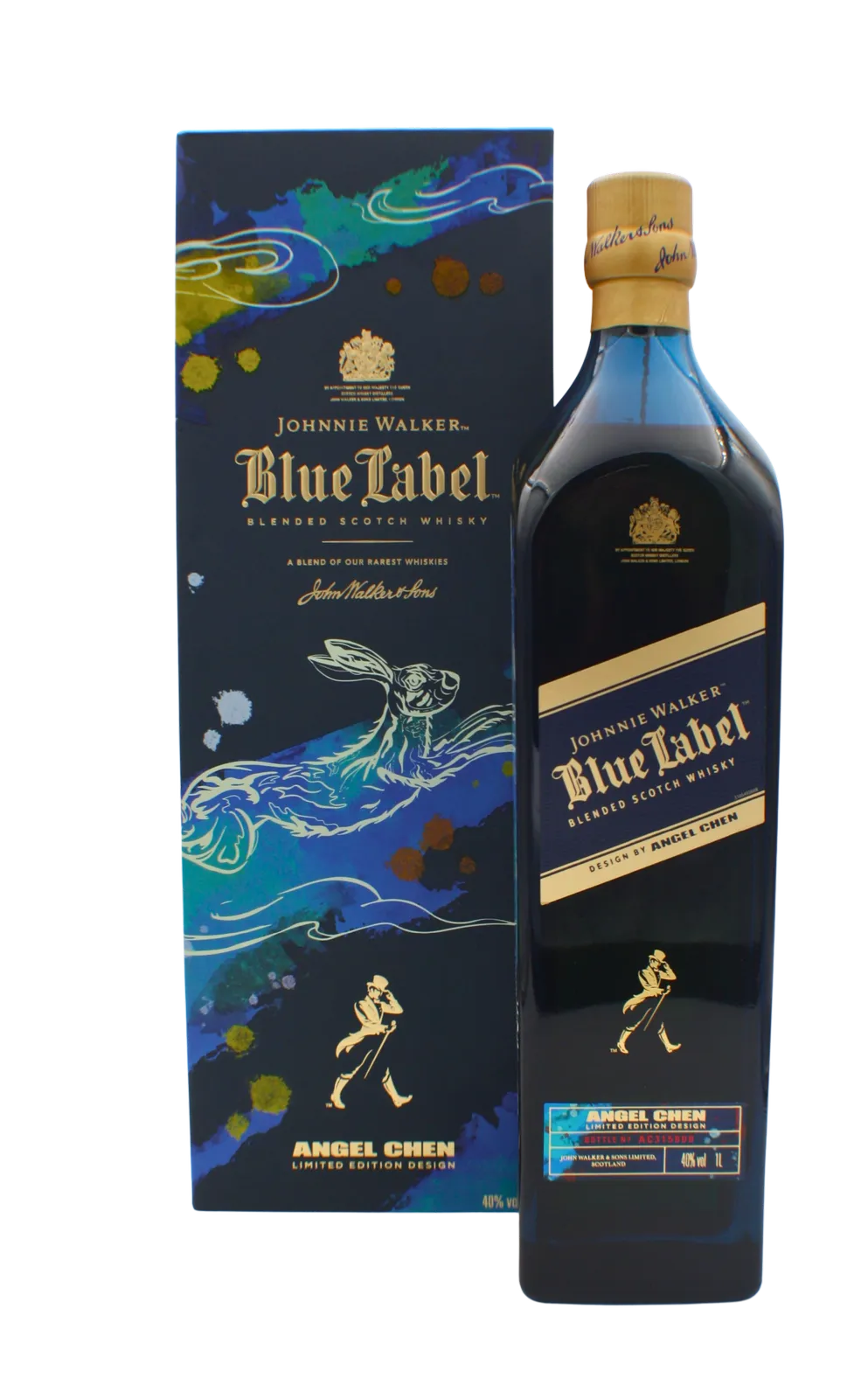 Johnnie Walker Angel Chen Blue Label Blended Scotch Whisky 1000 ML