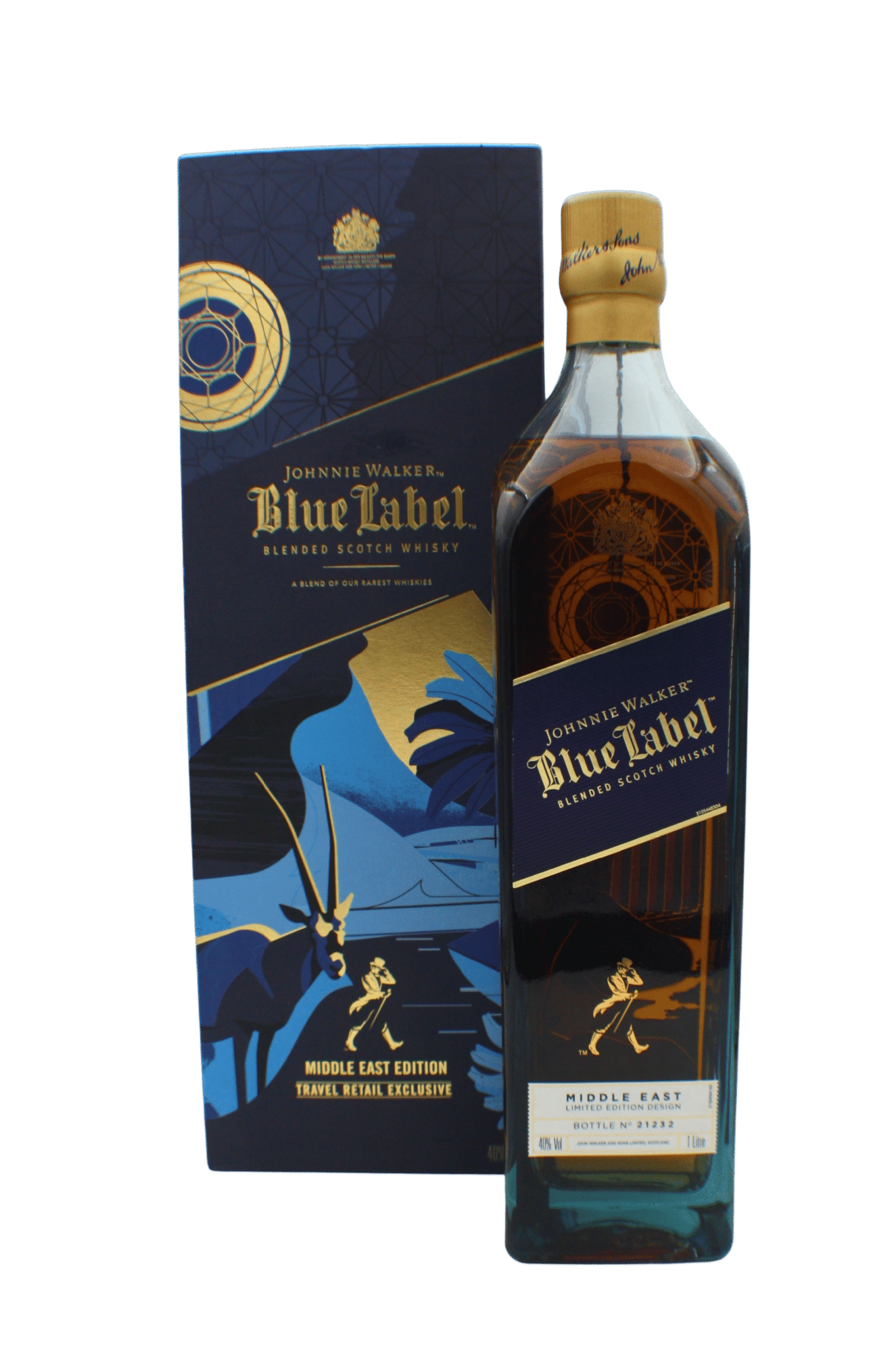 Johnnie Walker Middle East Edition Blue Label Blended Scotch Whisky 1000 ML