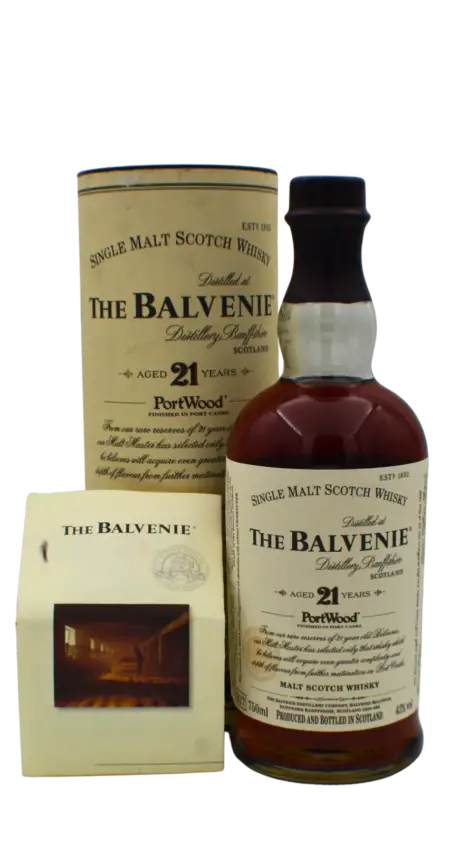 Balvenie Port Wood 21 Y.O (Black Label) Single Malt Scotch Whisky 700 ML
