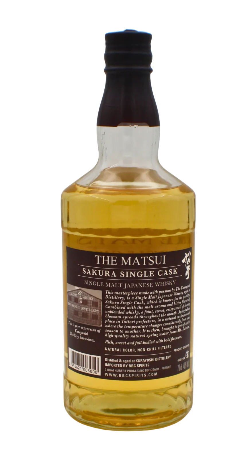 Matsui 2020 Sakura Single Cask Single Malt Japanese Whisky 700 ML - Image 3
