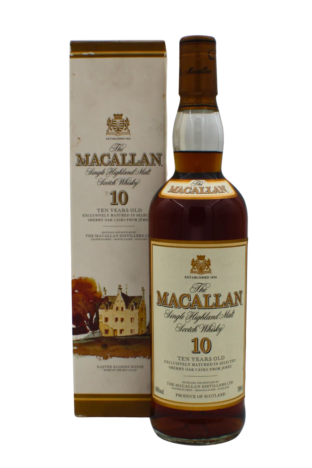 Macallan Sherry Oak Cask (white carton box) 10 Y.O Single Malt Scotch Whisky 700 ML