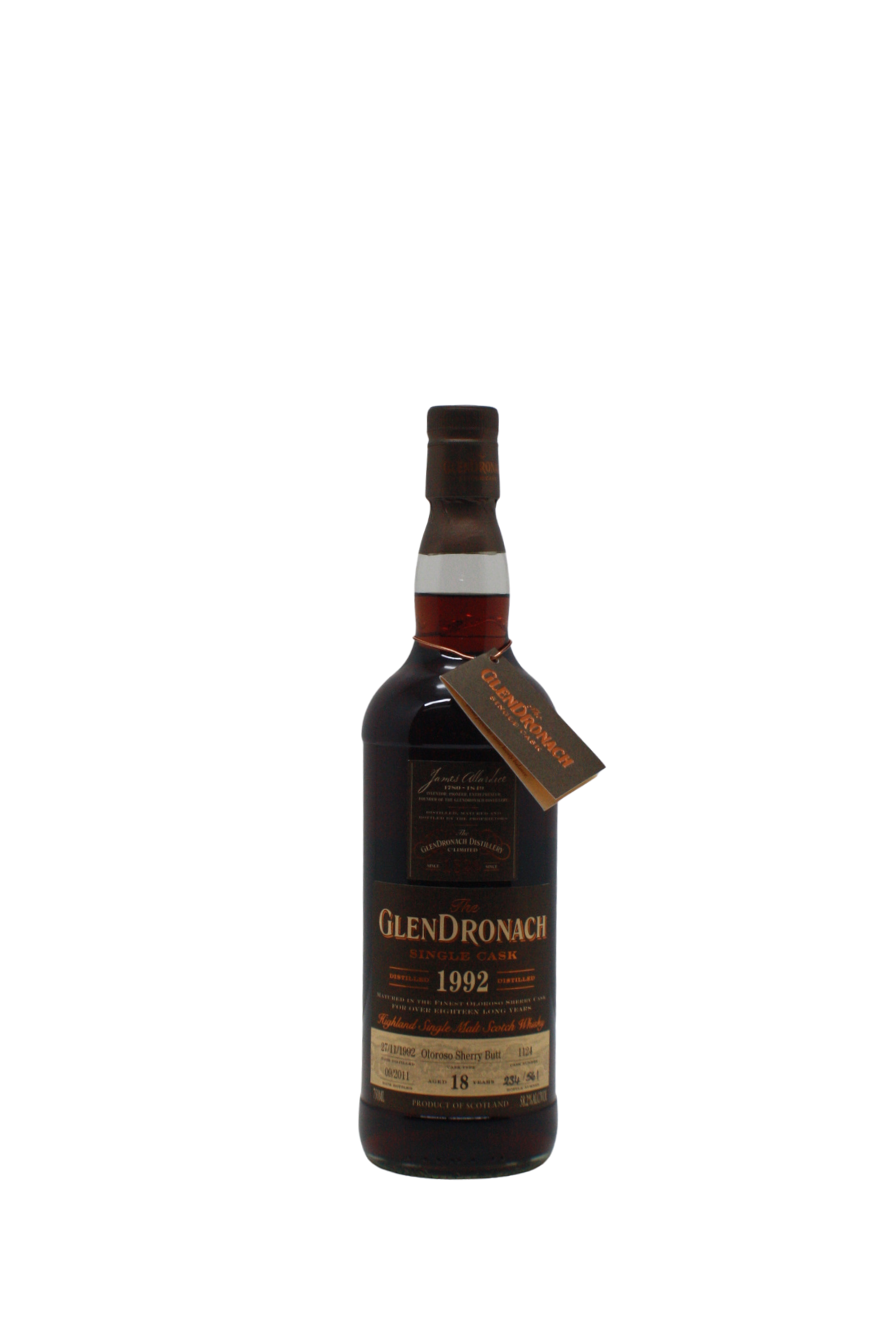 Glendronach 1992 Single Cask 1124 18 Y.O Single Malt Scotch Whisky 700 ML - Image 2