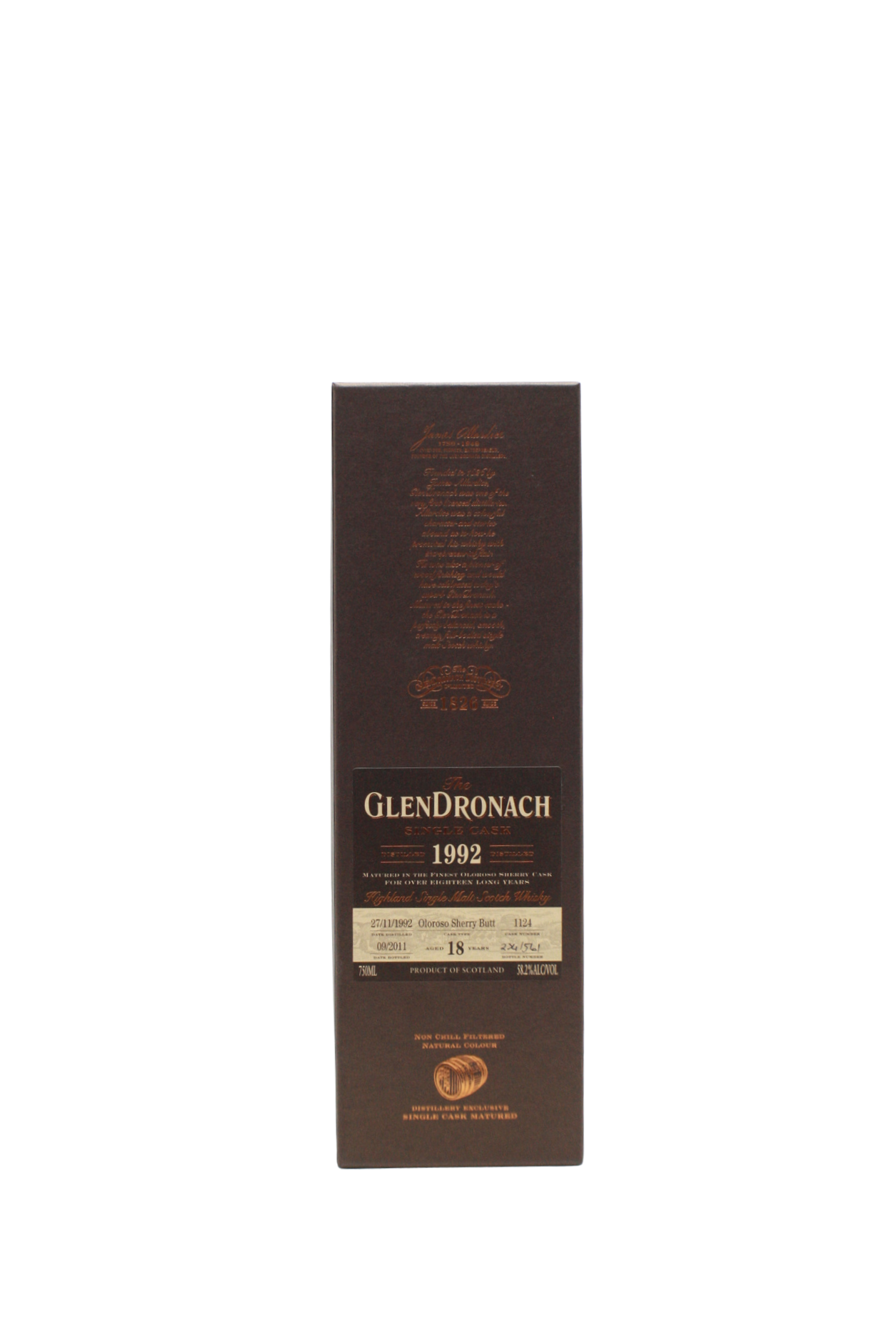 Glendronach 1992 Single Cask 1124 18 Y.O Single Malt Scotch Whisky 700 ML - Image 4