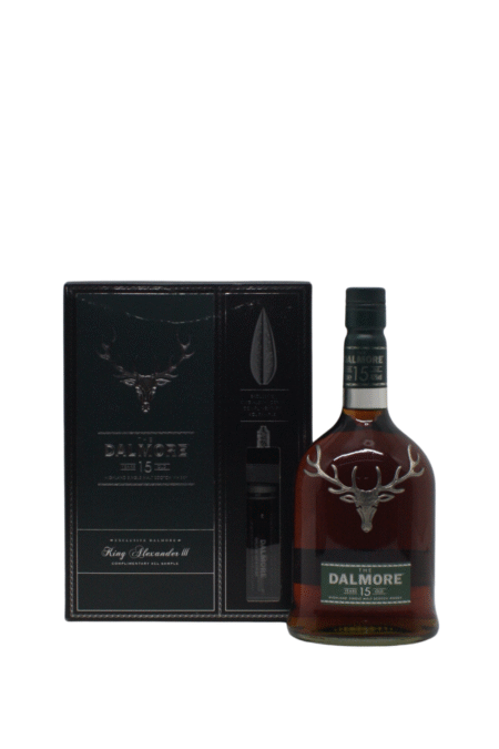 Dalmore 15 Y.O + King Alexander Complimentary Sample Single Malt Scotch Whisky 700 & 40 ML