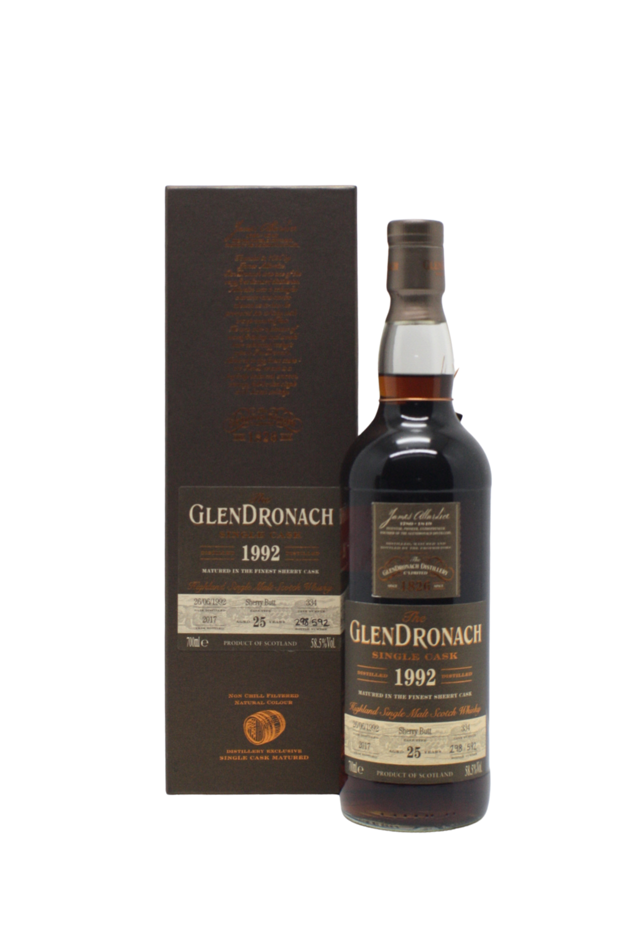 Glendronach 1992 Single Cask N.334 25 Y.O Single Malt Scotch Whisky 700 ML
