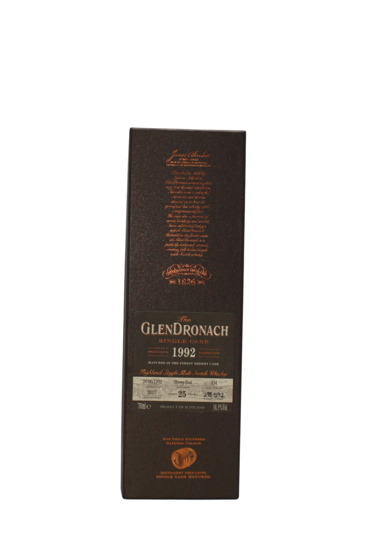 Glendronach 1992 Single Cask N.334 25 Y.O Single Malt Scotch Whisky 700 ML - Image 5