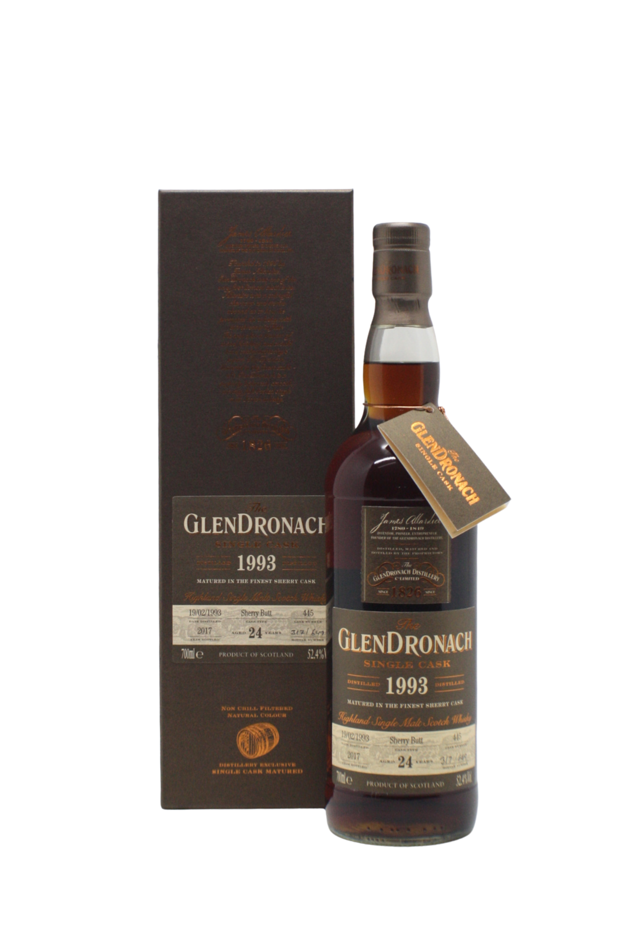 Glendronach 1993 Single Cask N.445 24 Y.O Single Malt Scotch Whisky 700 ML