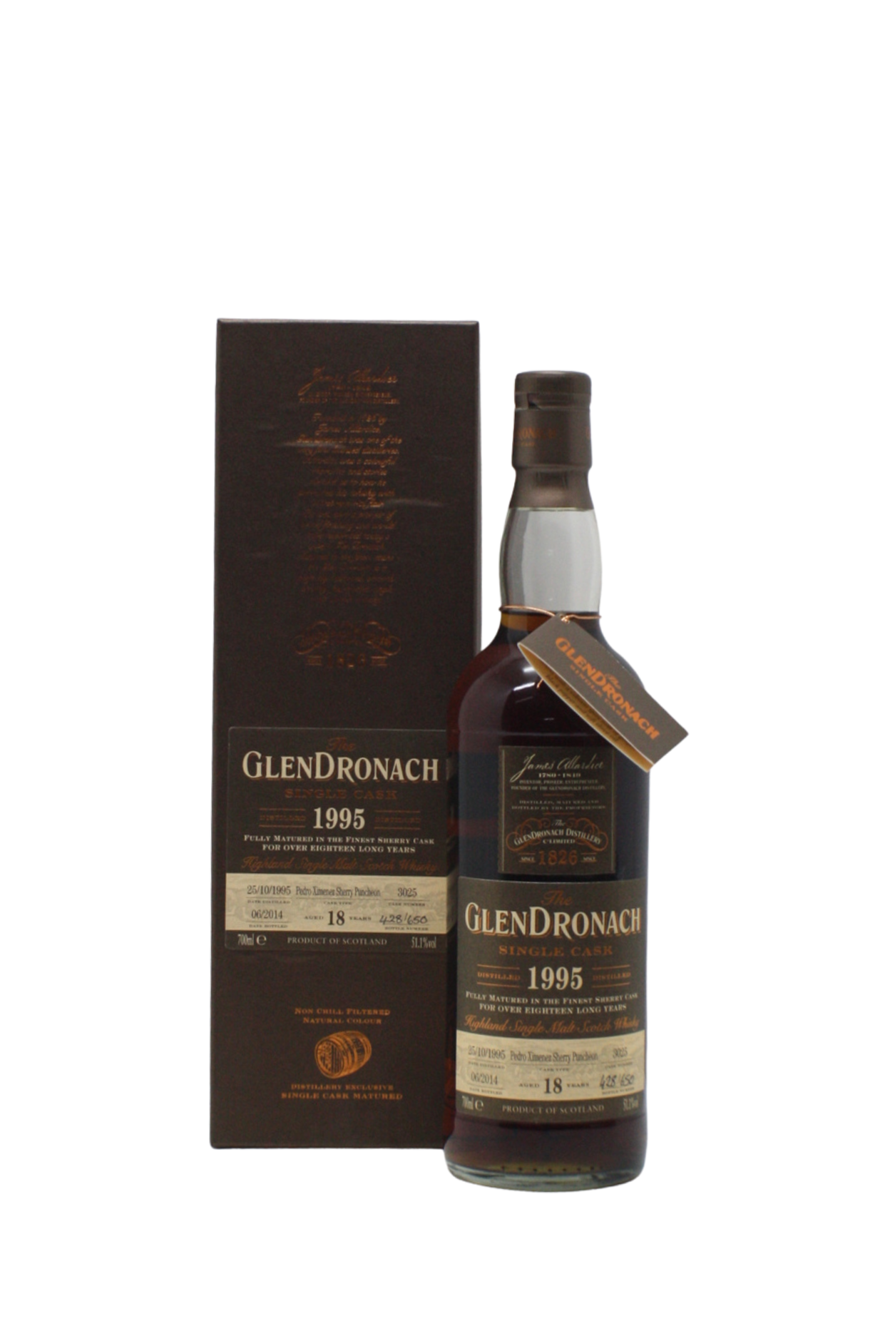 Glendronach 1995 Single Cask N.3025 18 Y.O Single Malt Scotch Whisky 700 ML
