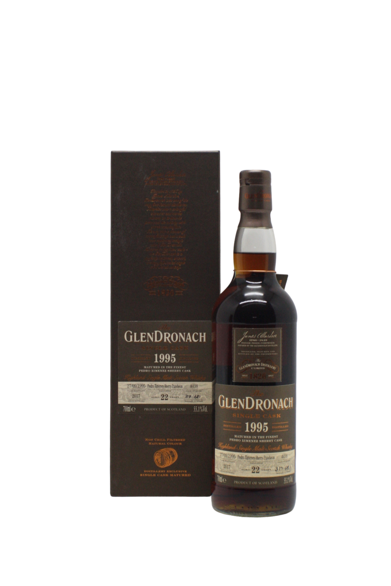 Glendronach 1995 Single Cask N.4038 22 Y.O Single Malt Scotch Whisky 700 ML