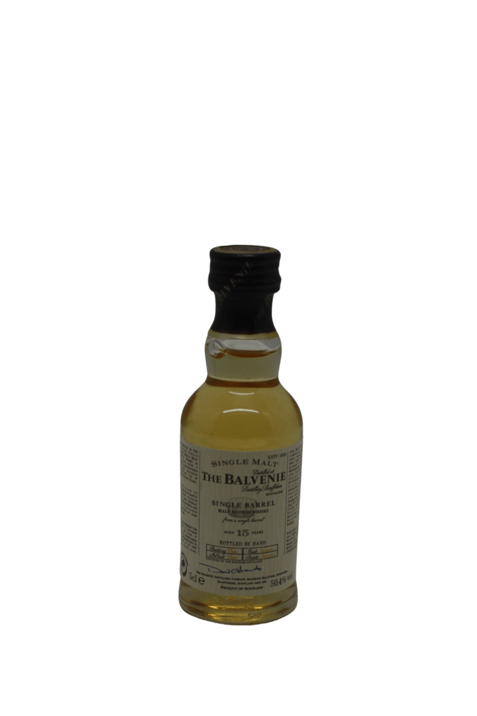 The Balvenie Single Barrel 15 Y.O Single Malt Scotch Whisky 50 ML - Image 2