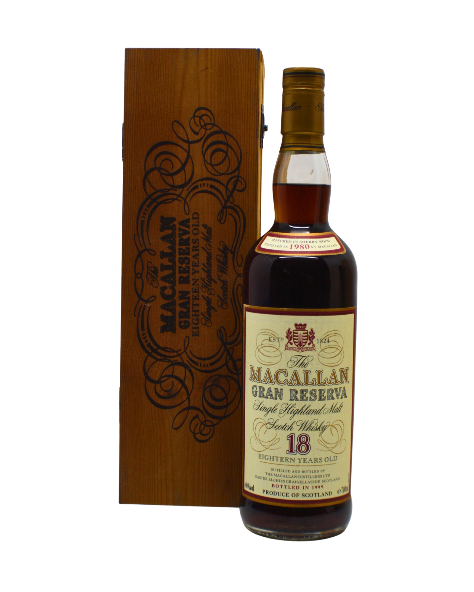 Macallan 1980 Gran Reserva 18 Y.O Single Malt Scotch Whisky 700 ML