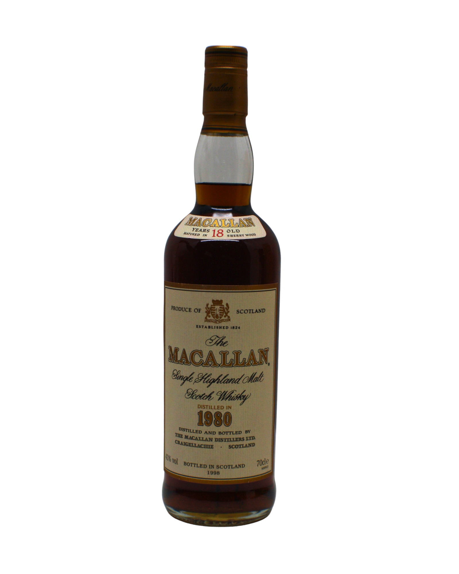 Macallan Sherry Cask 1980s 18 Y.O Single Malt Scotch Whisky 700 ML - Image 2