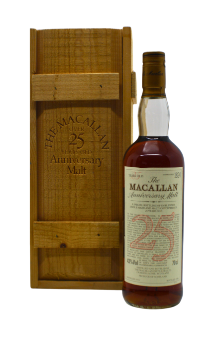 Macallan 1999 Anniversary Malt 25 Y.O Single Malt Scotch Whisky 700 ML