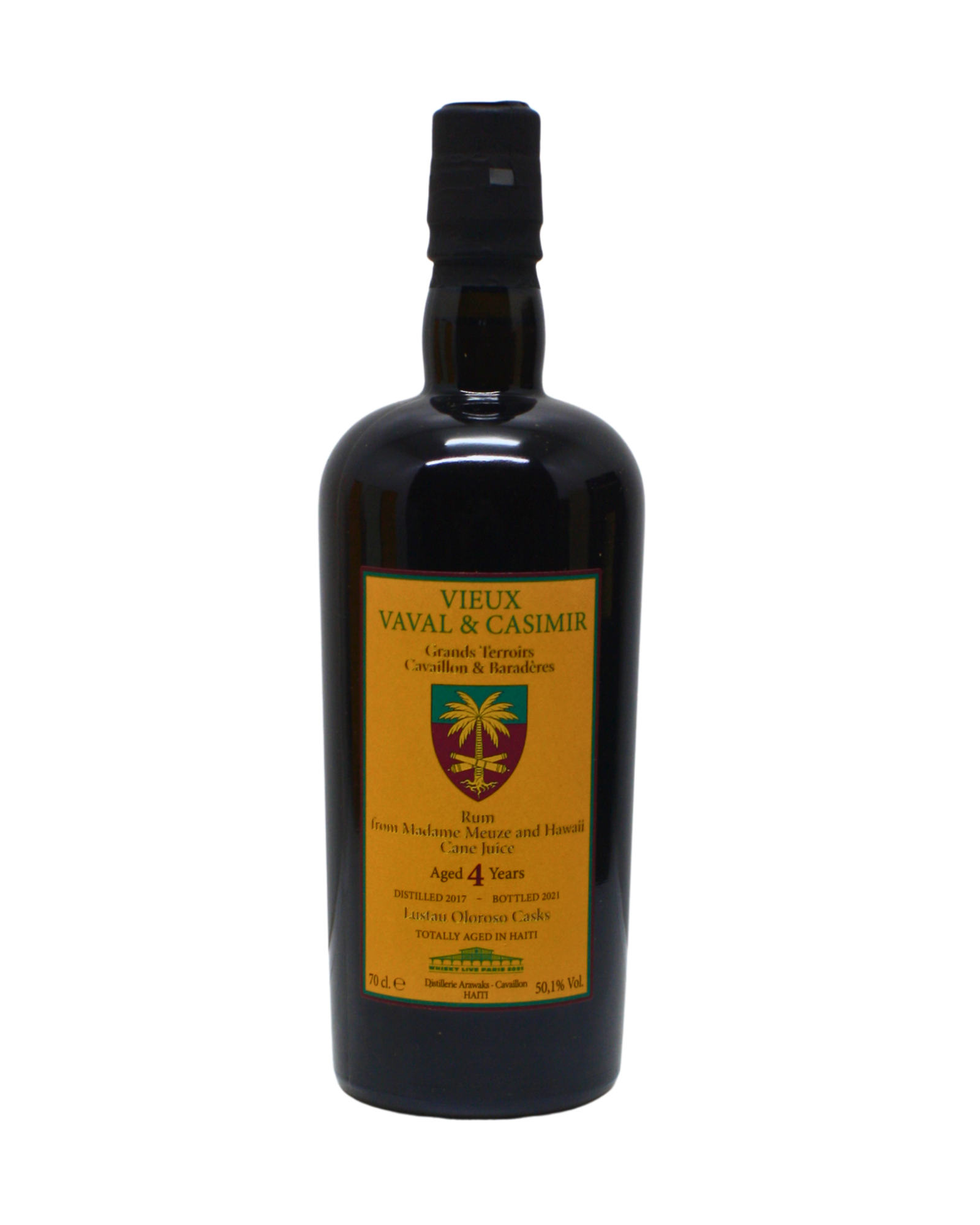 Vieux Vaval & Casimir Lutsau Oloroso Casks 4 Y.O Cask Strength Rum 700 ML - Image 2