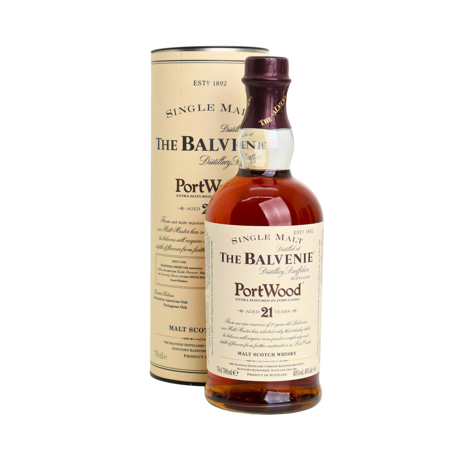 Balvenie Port Wood 21 Y.O Single Malt Scotch Whisky 700 ML