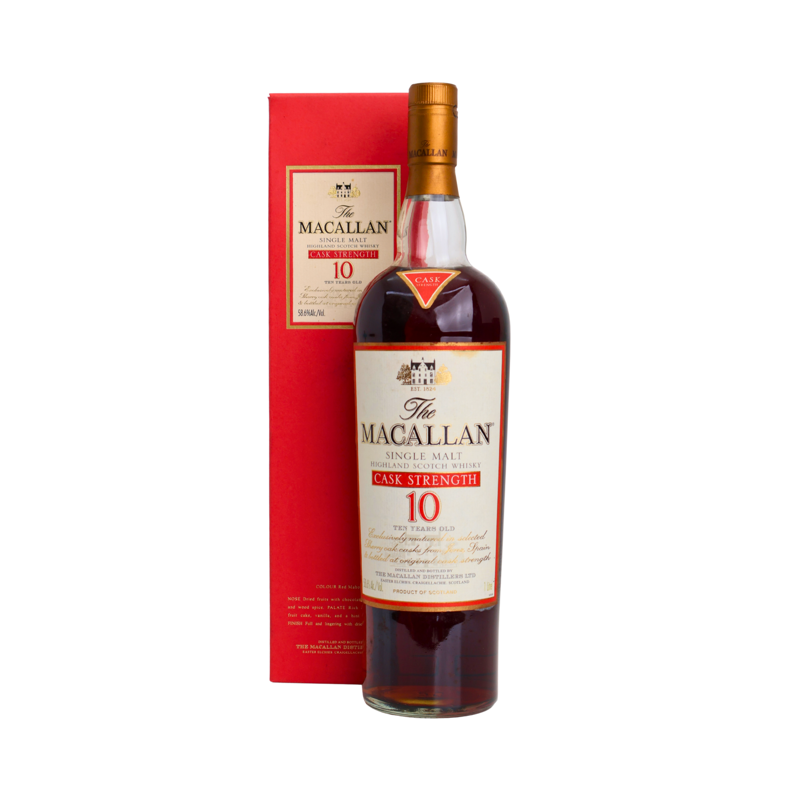 Macallan Cask Strength 58.6% 10 Y.O Single Malt Scotch Whisky 1000 ML