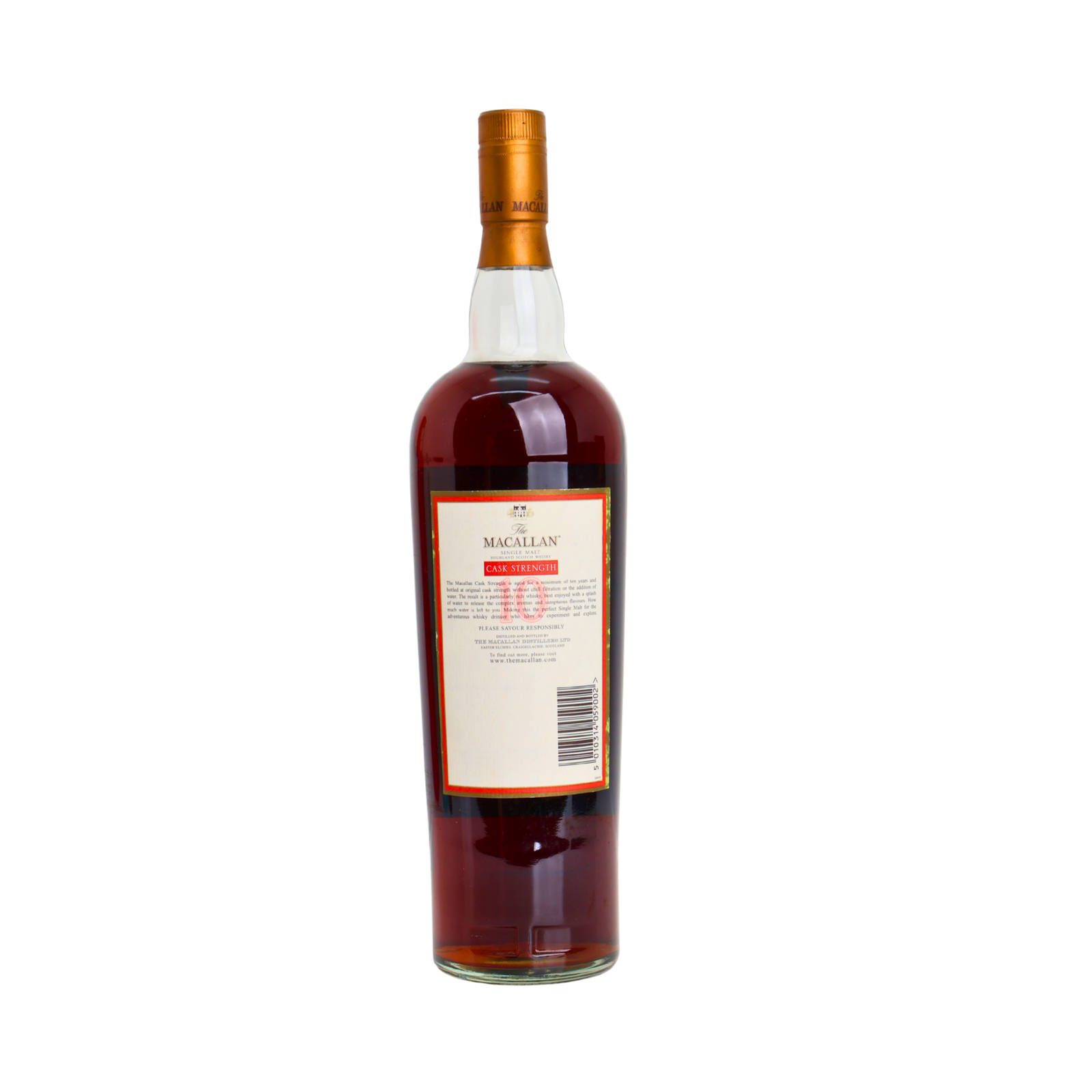 Macallan Cask Strength 58.6% 10 Y.O Single Malt Scotch Whisky 1000 ML - Image 3