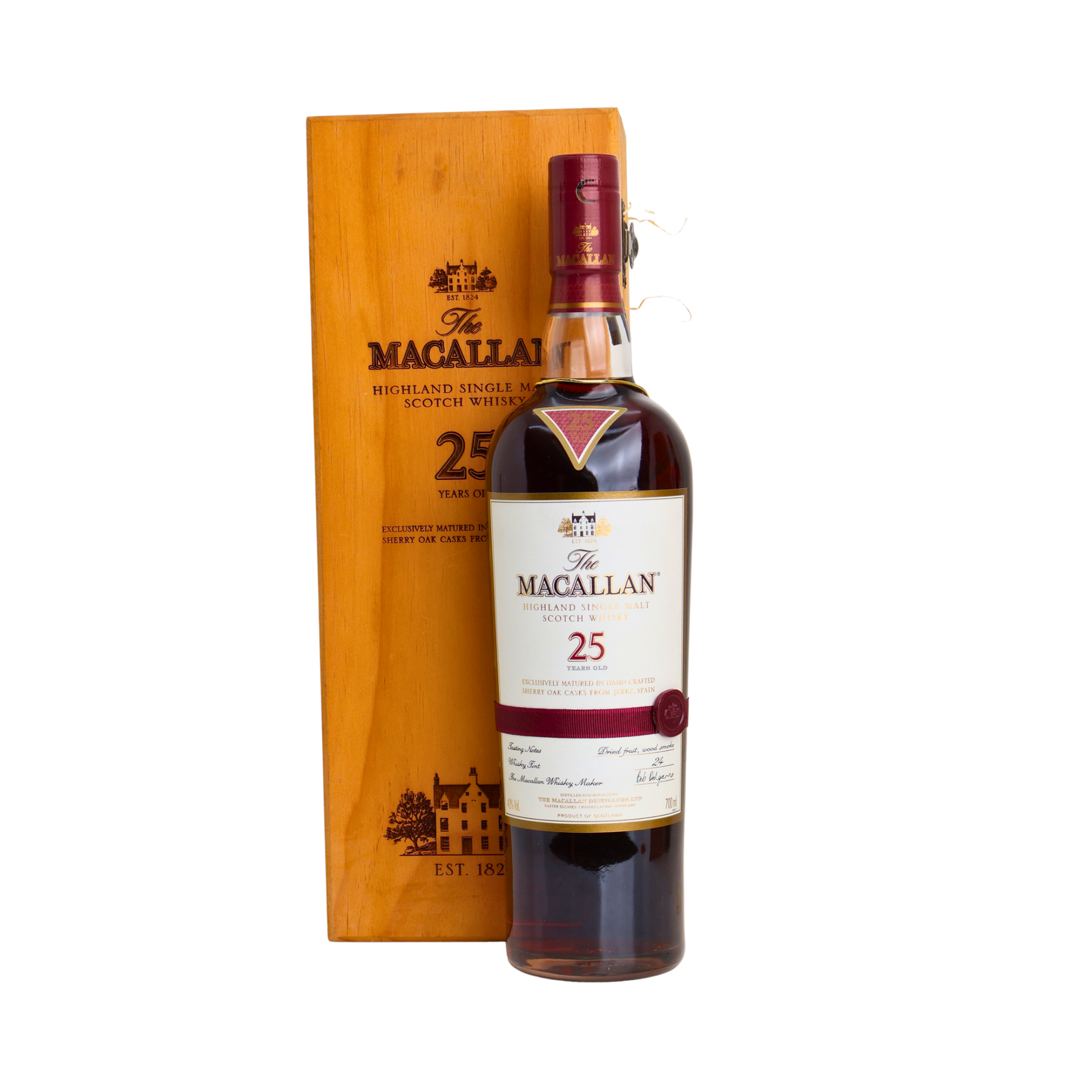Macallan Red Label Sherry Cask 25 Y.O Single Malt Scotch Whisky 700 ML